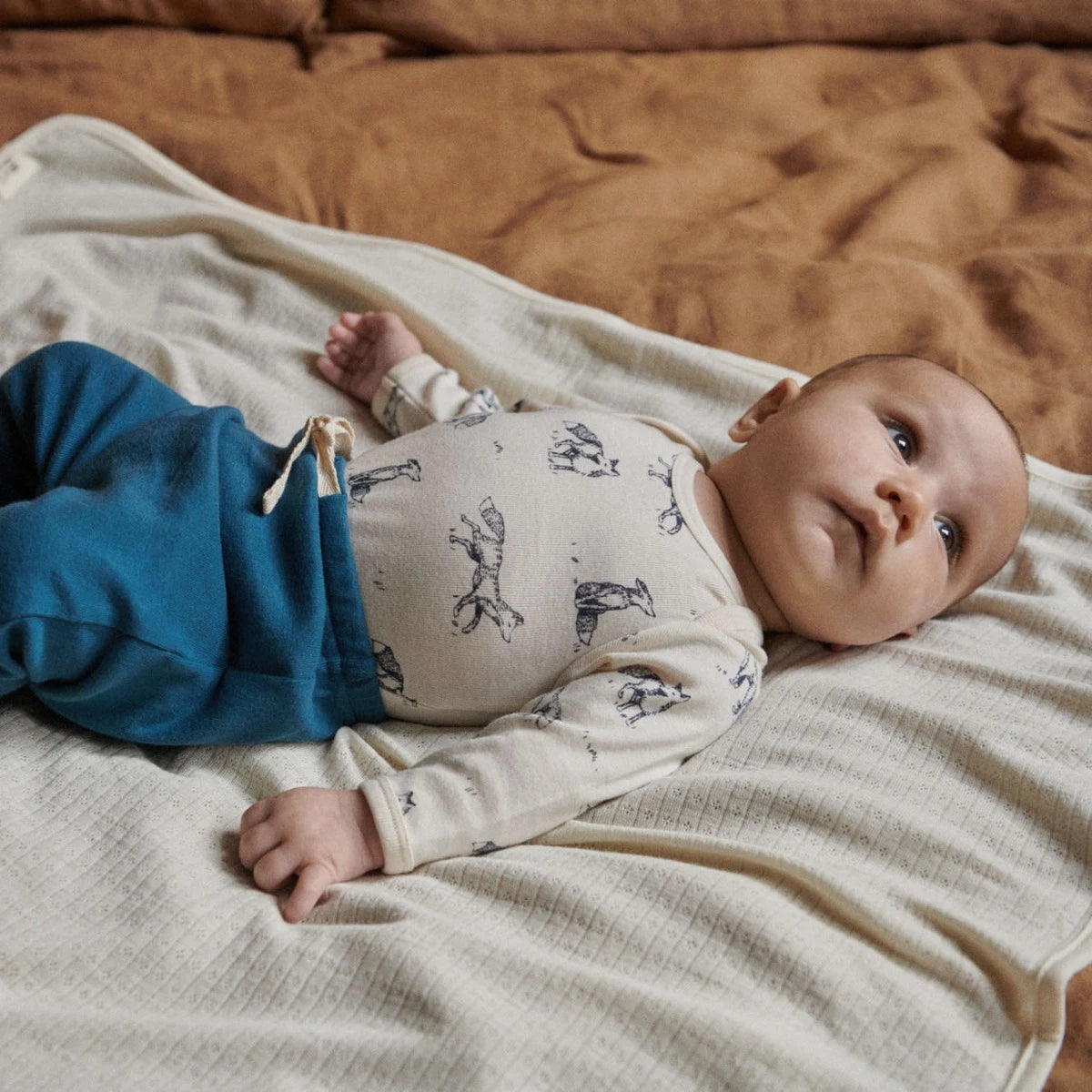 Long Sleeve Bodsuit - Fox Print