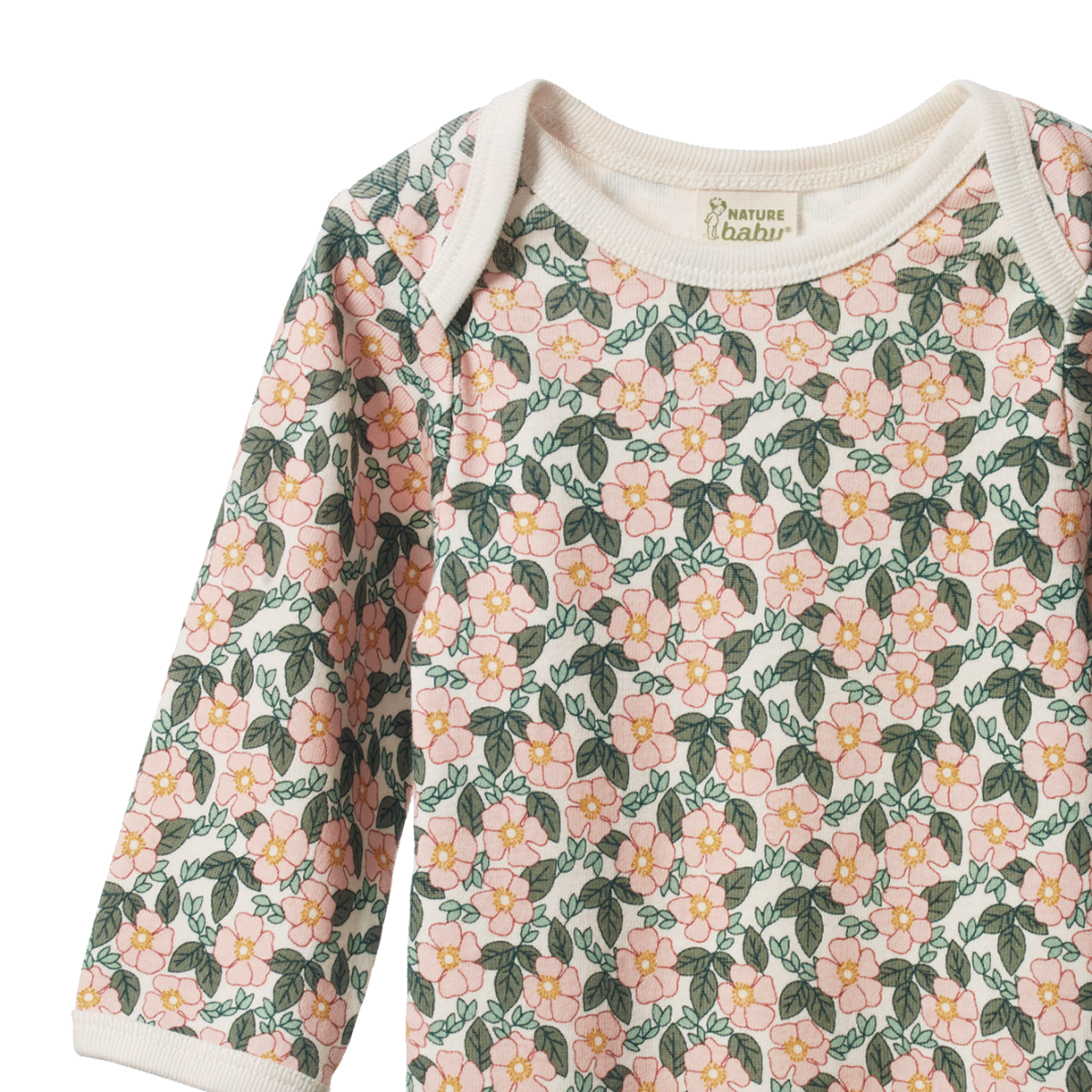 Long Sleeve Bodsuit - Garland Print