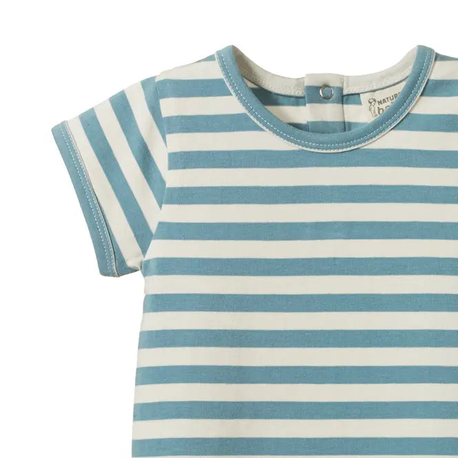 S/S Quincy Romper - Mineral Sea
