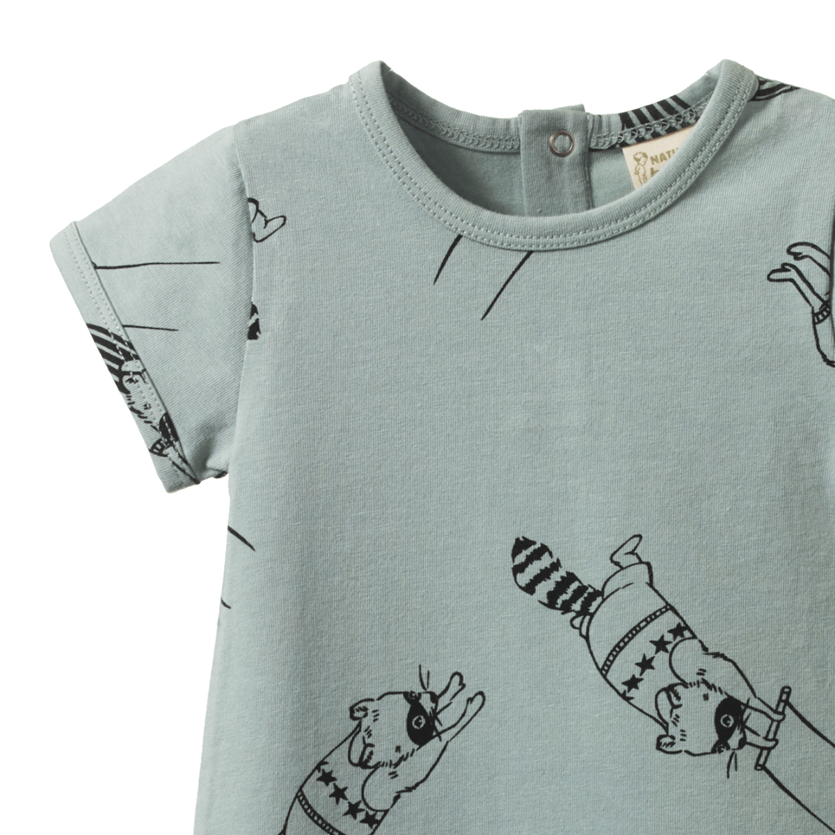 S/S Quincy Romper - Raccoon