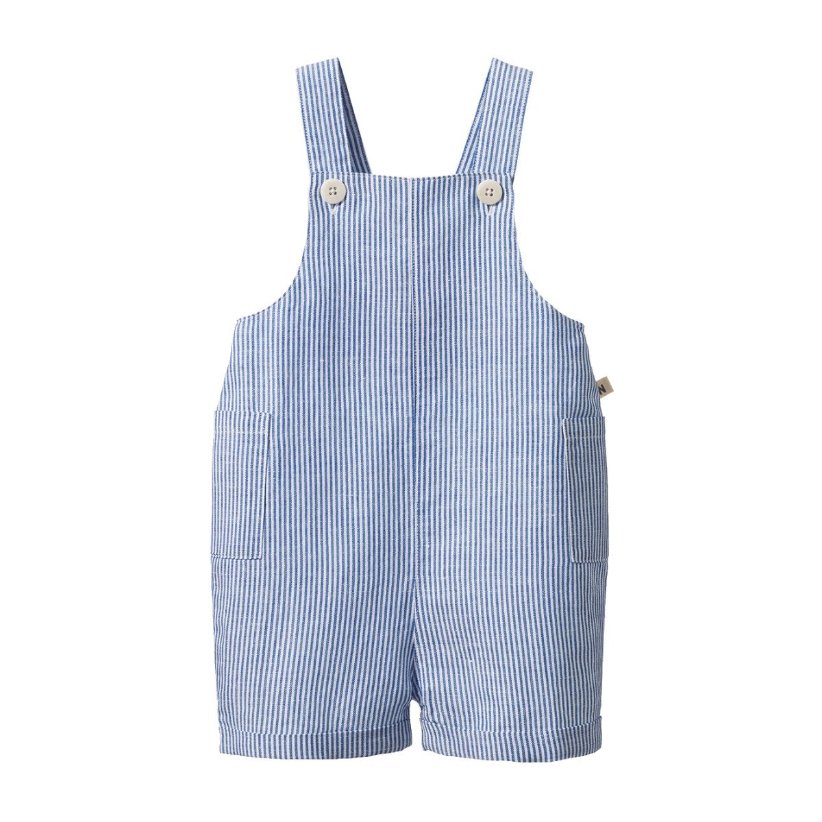 Tucker Shortie Overalls - Blue Stripe