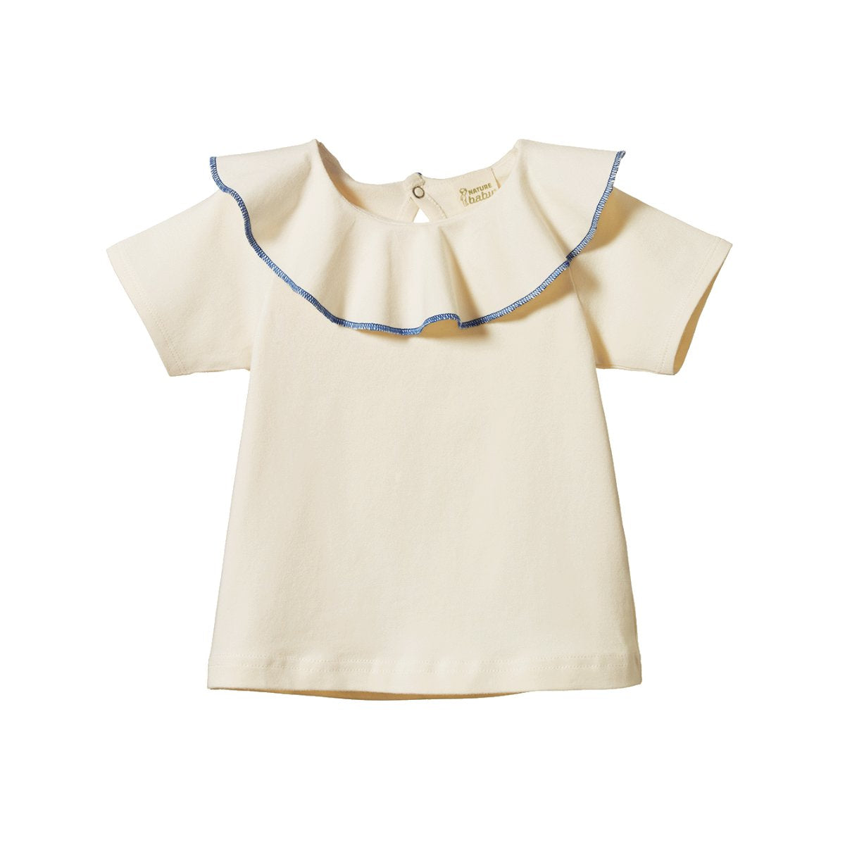 Short Sleeve Tate Ruffle Top - Natural