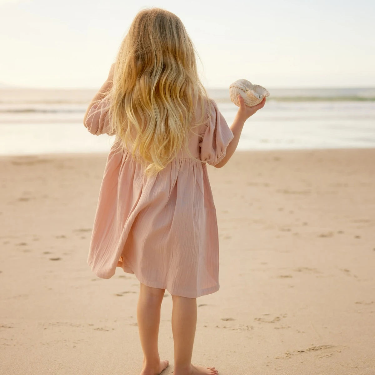 Albertine Dress - Rose Dust Crinkle