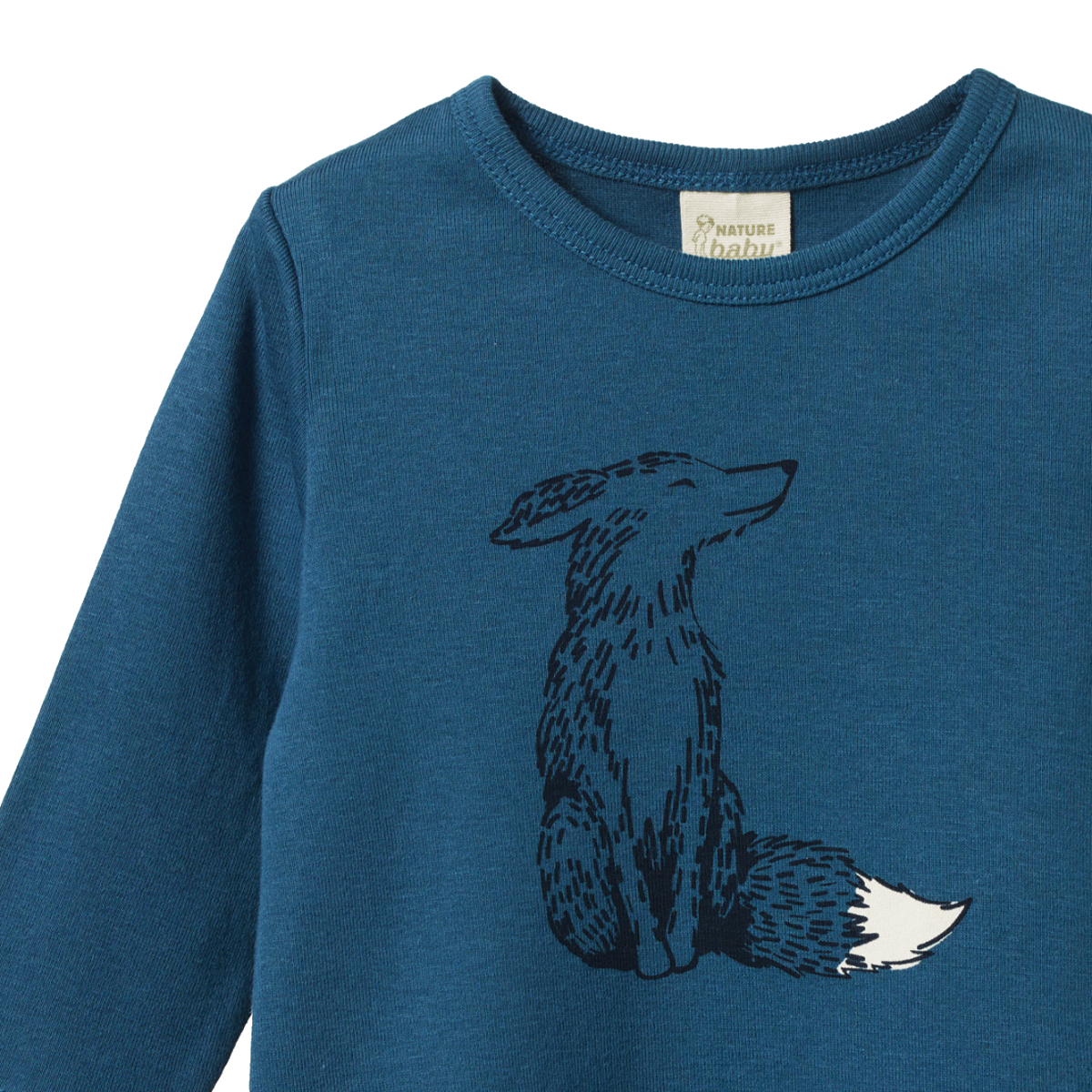 Long Sleeve River Tee - Fox Teal Print