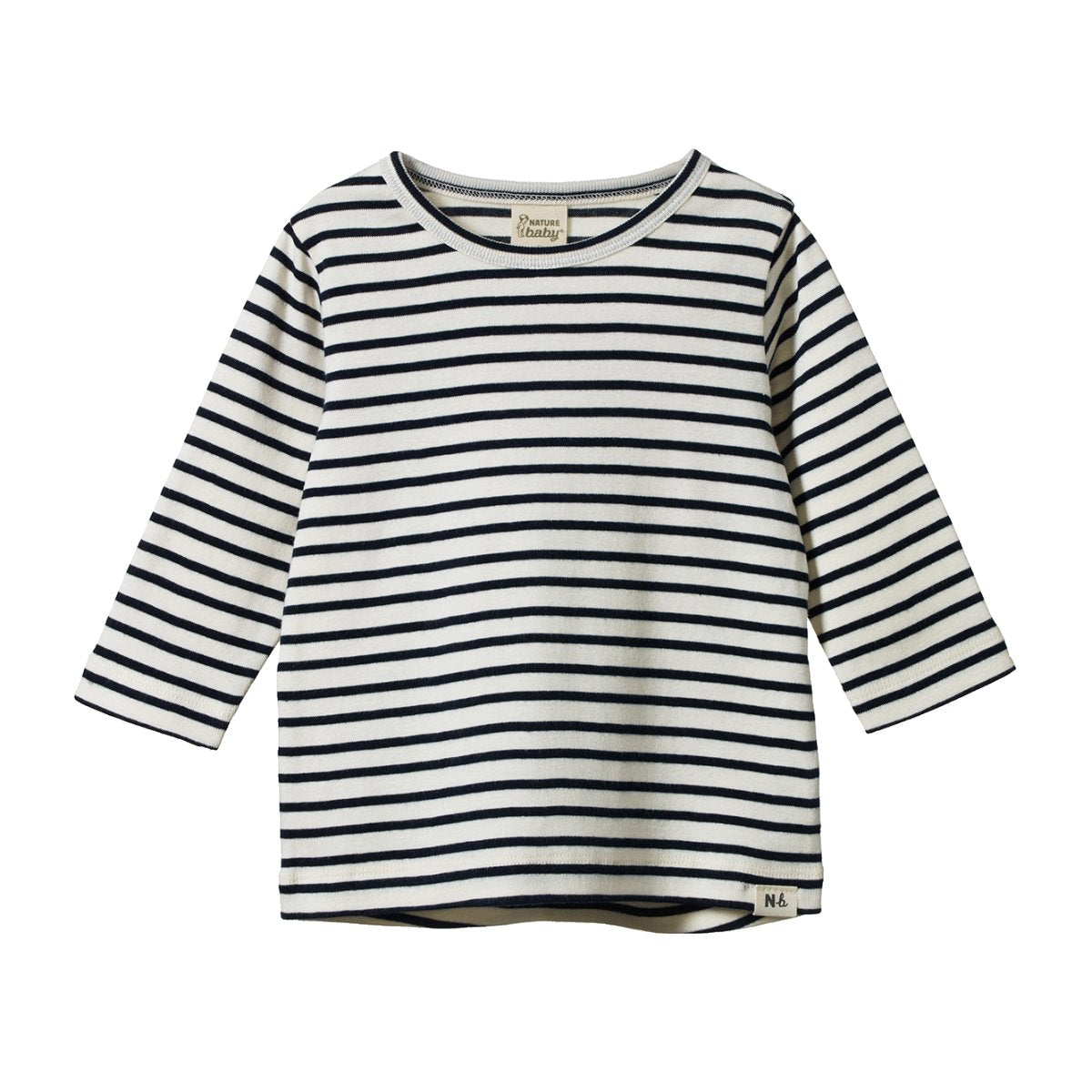 Long Sleeve River Tee - Navy Sailor Stripe