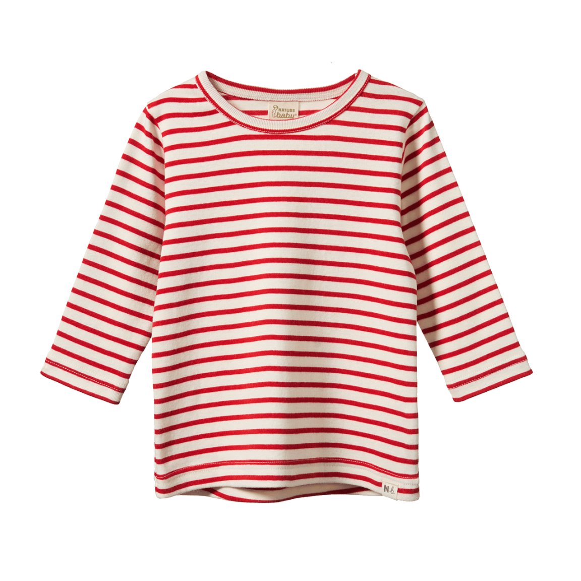 Long Sleeve River Tee - Red Sailor Stripe