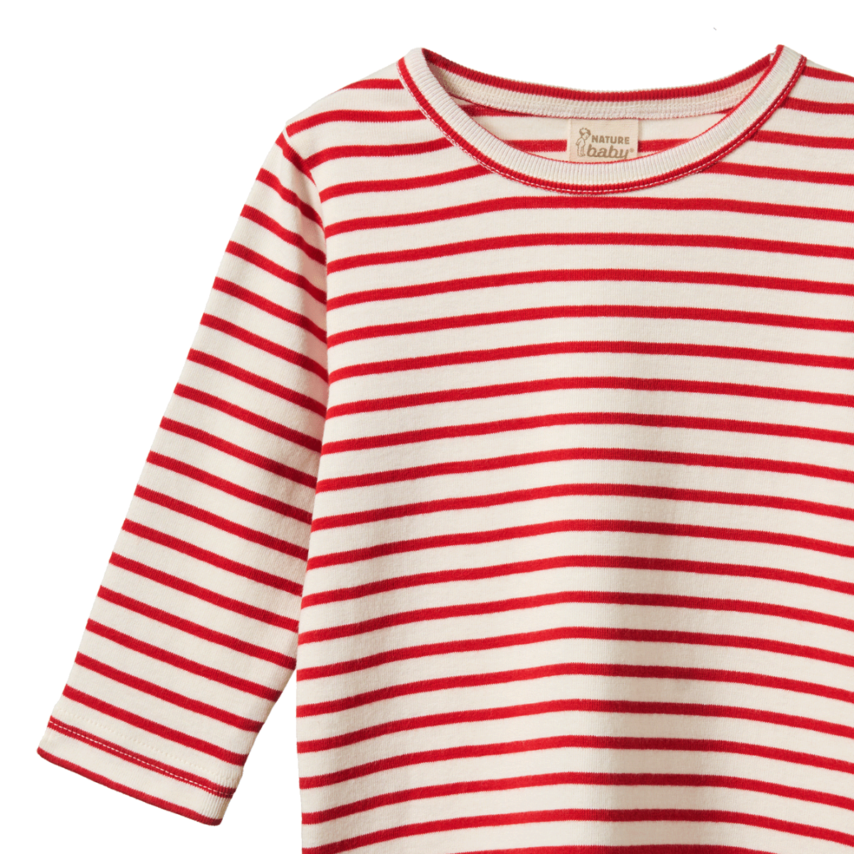 Long Sleeve River Tee - Red Sailor Stripe