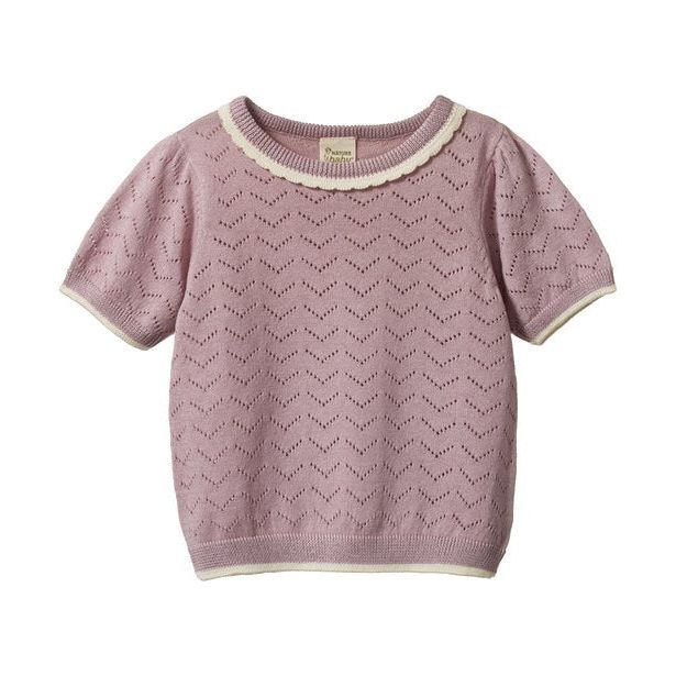 Maeve Tee - Lilac Pointelle