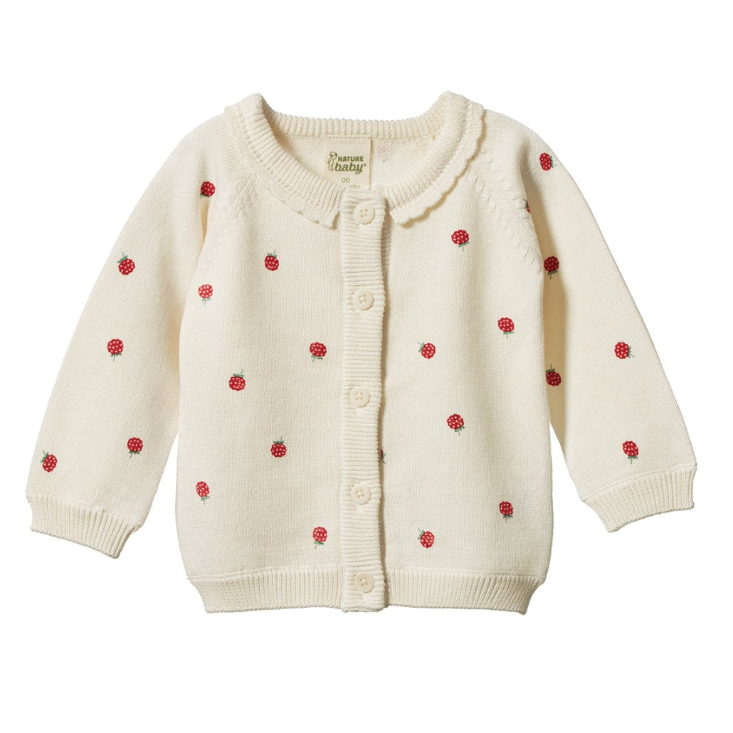 Piper Cardigan - Raspberry Print