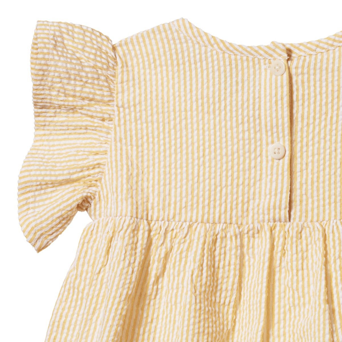 Bonnie Dress Seersucker - Golden Stripe