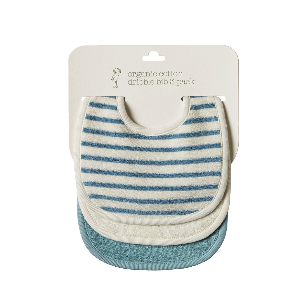 Dribble Bibs 3 Pack - Powder Blue/Natural