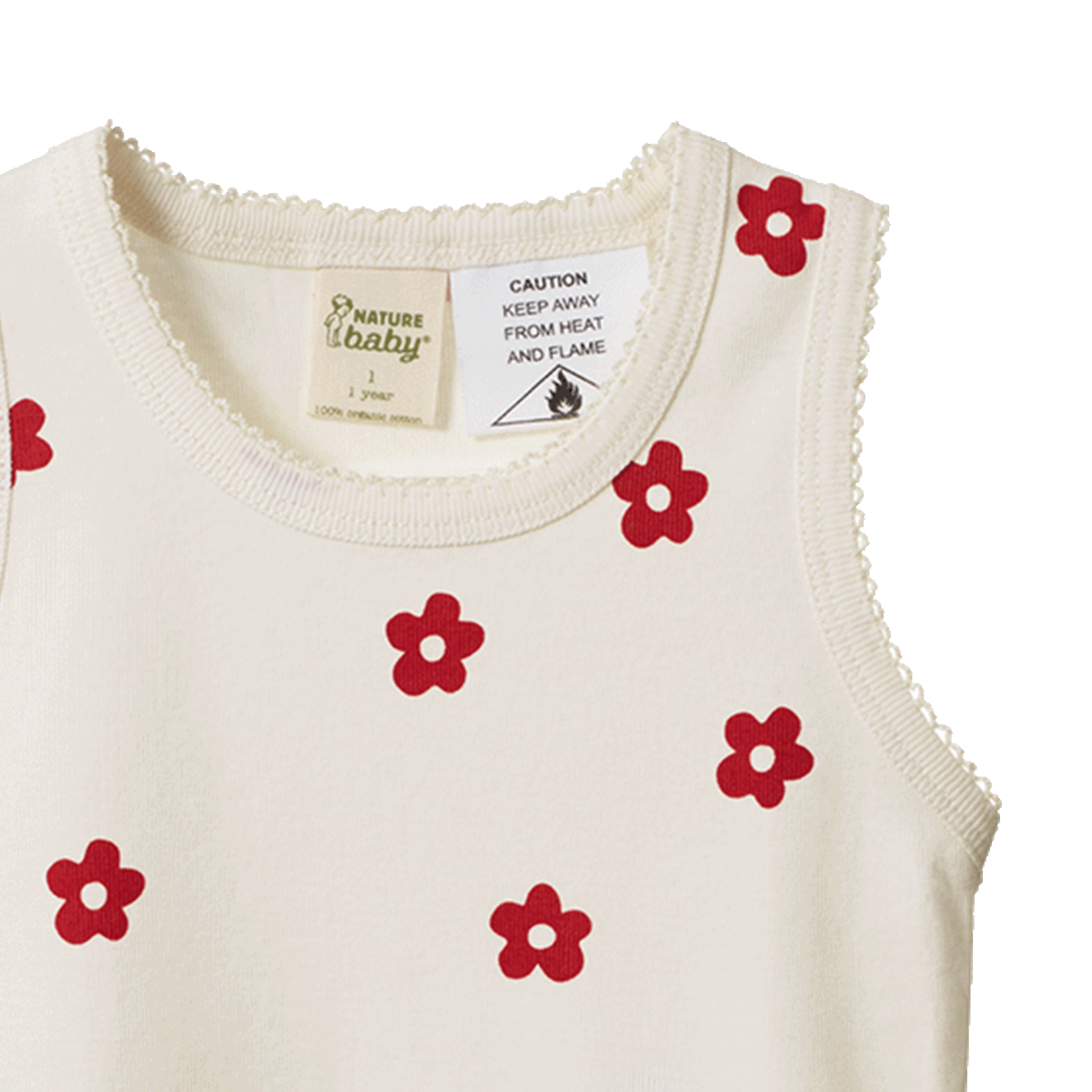 Singlet Pyjama Set - Flora Red Print