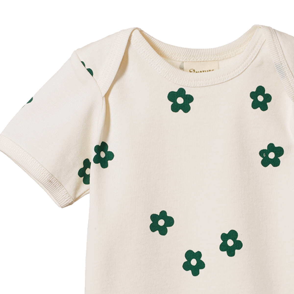 Short Sleeve Bodysuit - Flora Natural Print