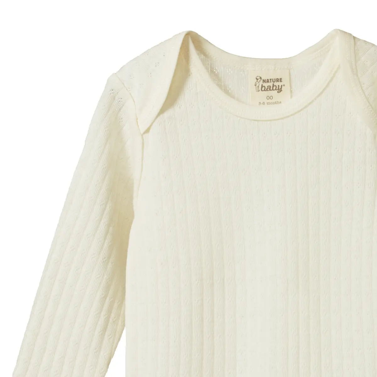 Merino Bodysuit Pointelle - Natural