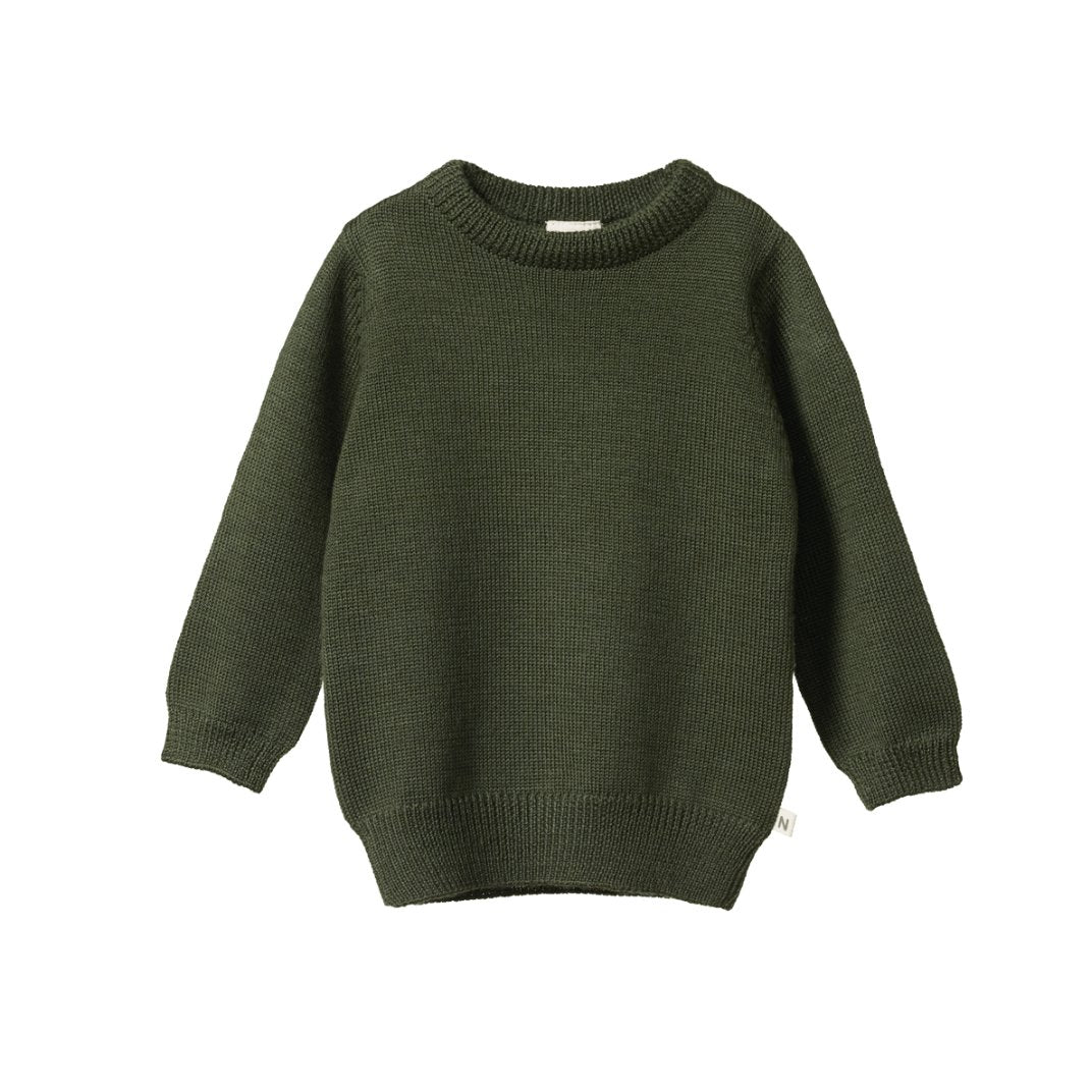 Merino Knit Pullover - Thyme