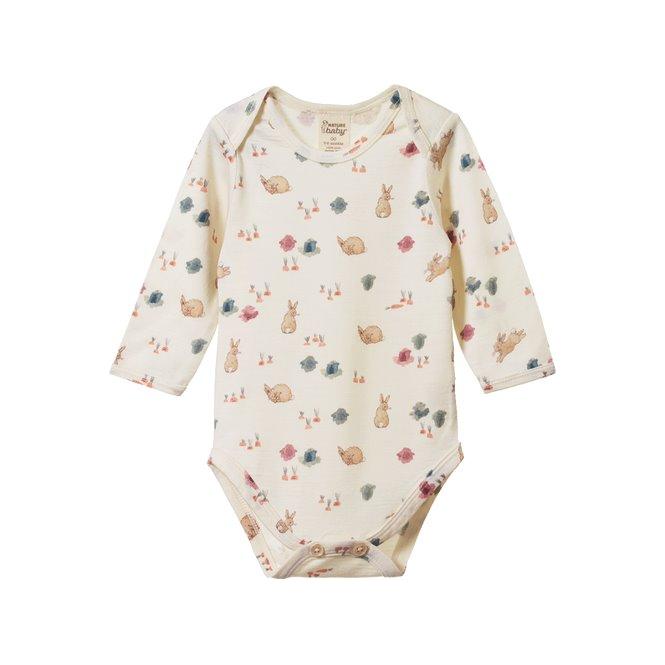 Merino Bodysuit - Country Bunny