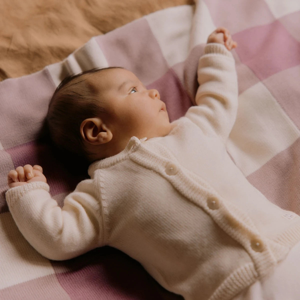 Bassinet Dune Blanket - Rhubarb