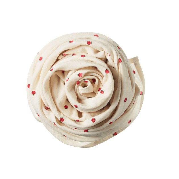 Muslin Wrap - Raspberry Print