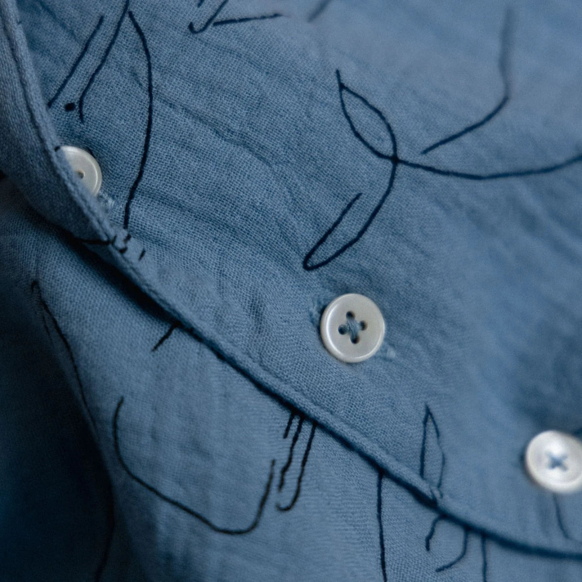 Seren Set Muslin - Blue Whale Print