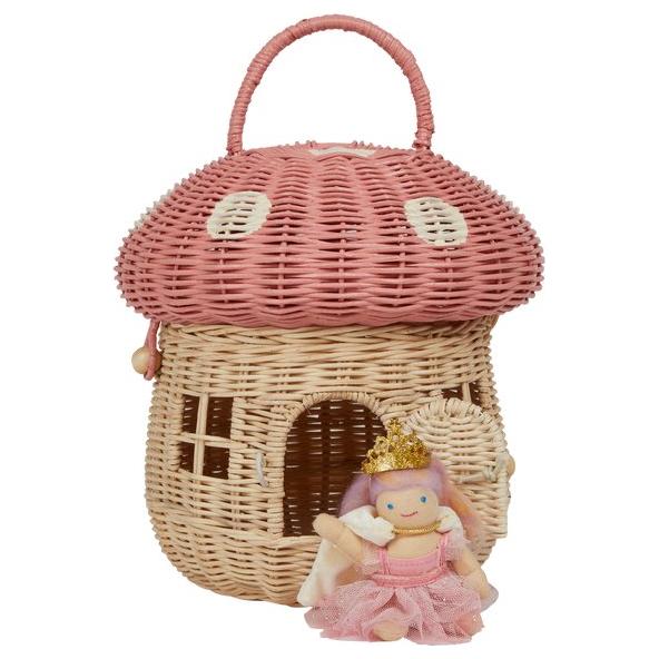Rattan Mushroom Basket - Musk