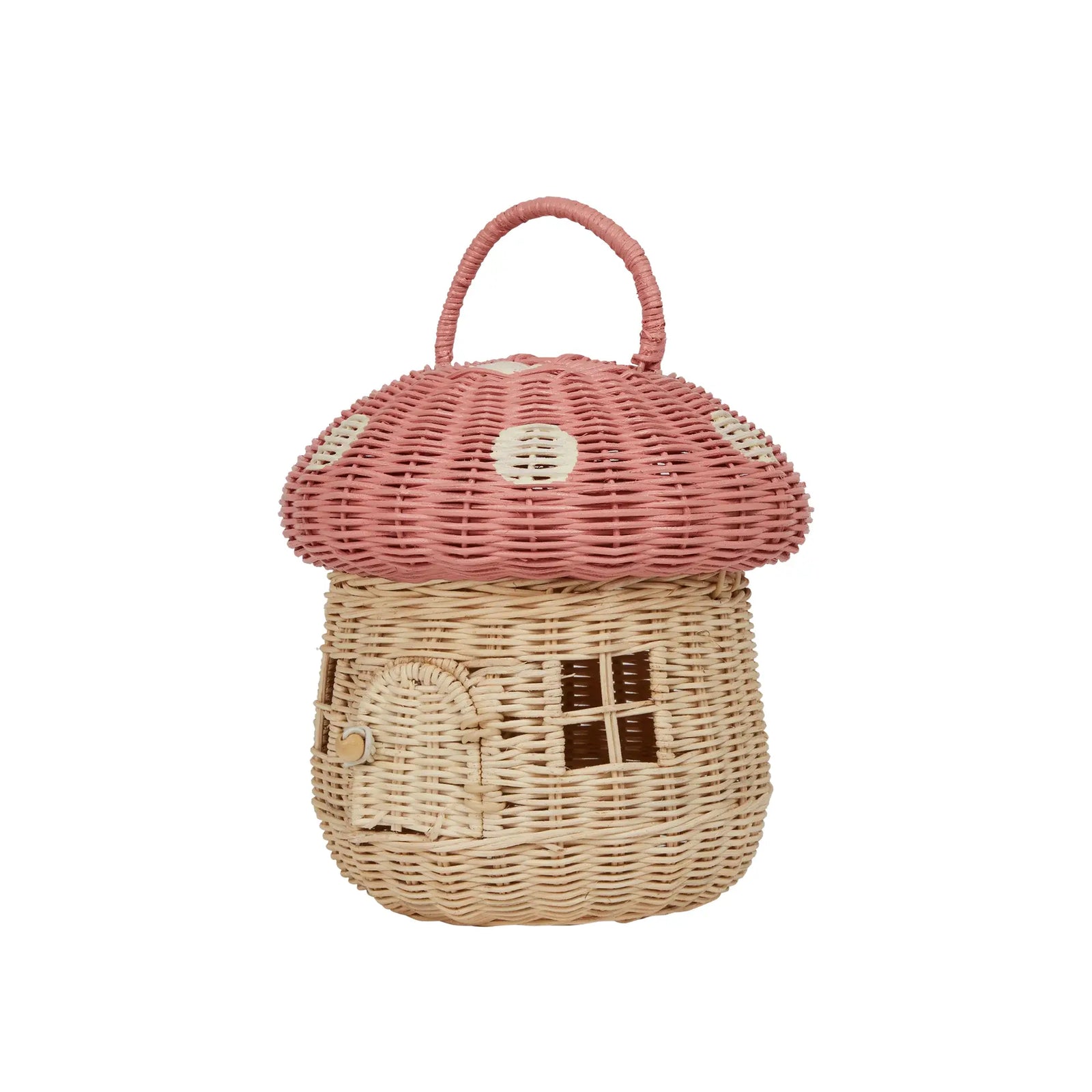 Rattan Mushroom Basket - Musk