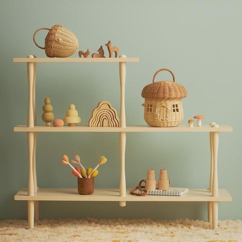 Rattan Mushroom Basket - Natural