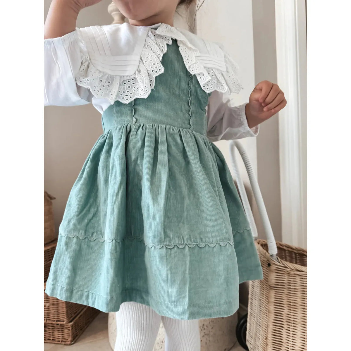 Earla Pinafore-Seafoam