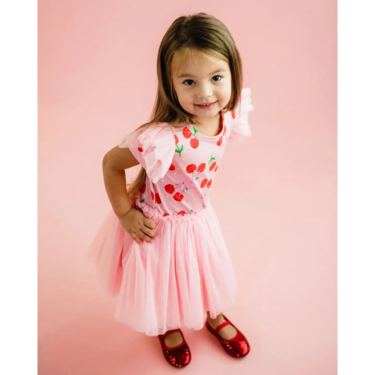 Polka Cherry Circus Frill Dress