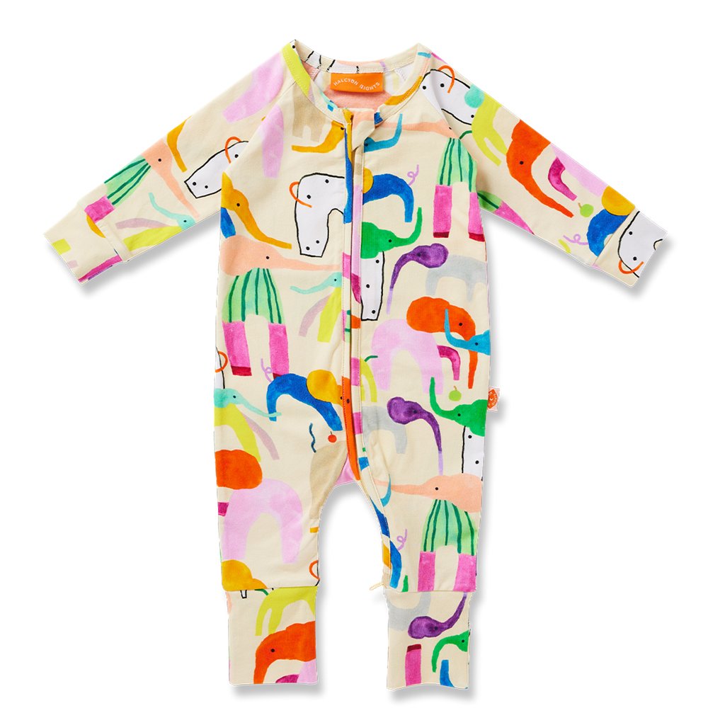 Happy Herd Long Sleeve Romper