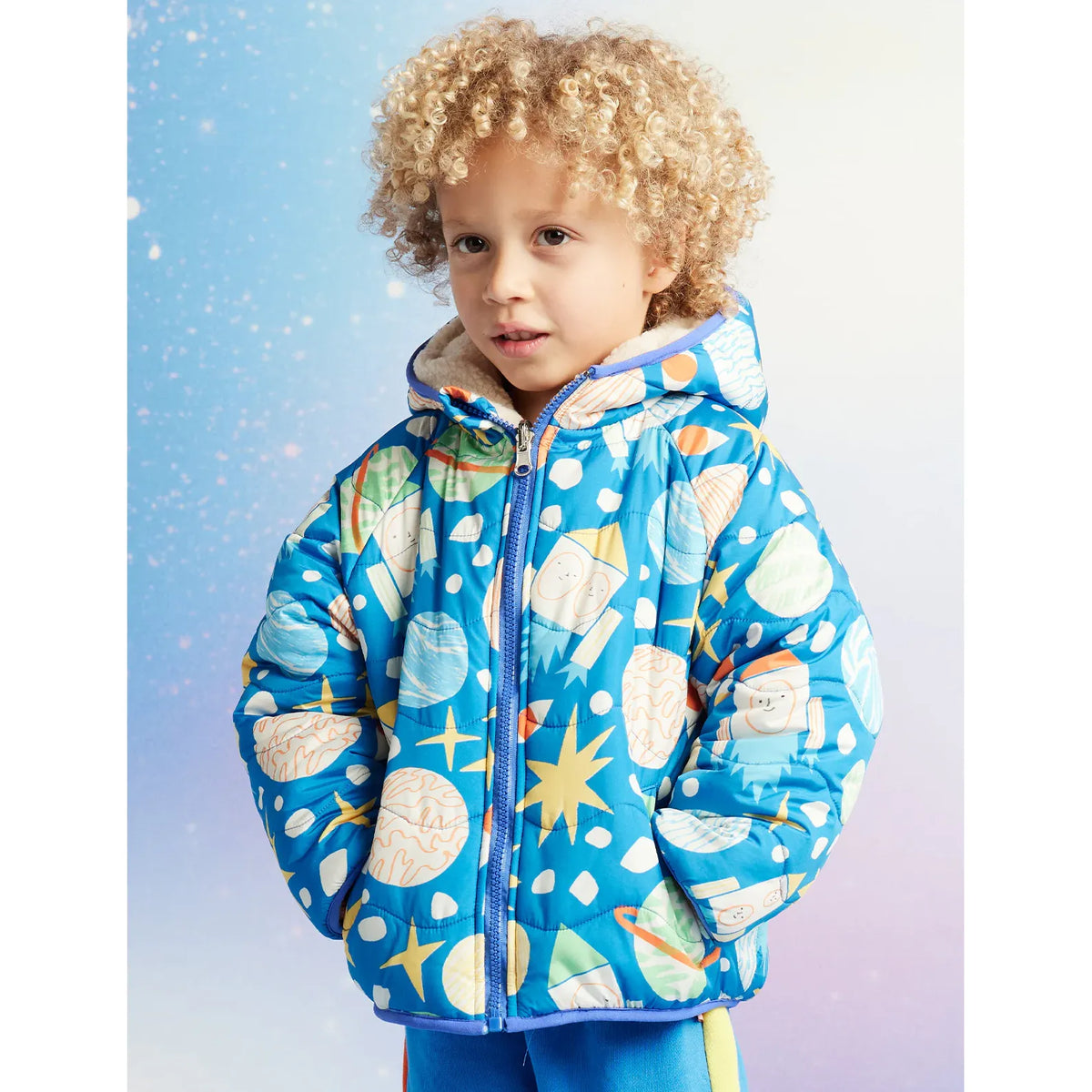 See You In Space Reversible Kids Puffer Jacket