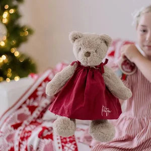 Honey Bear Dress - Red