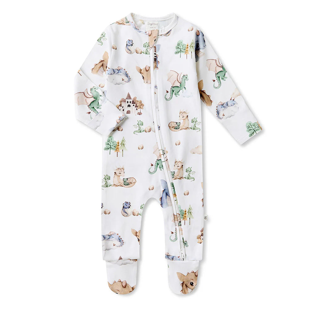 Dragon Organic Snuggle Sleepsuit Zip