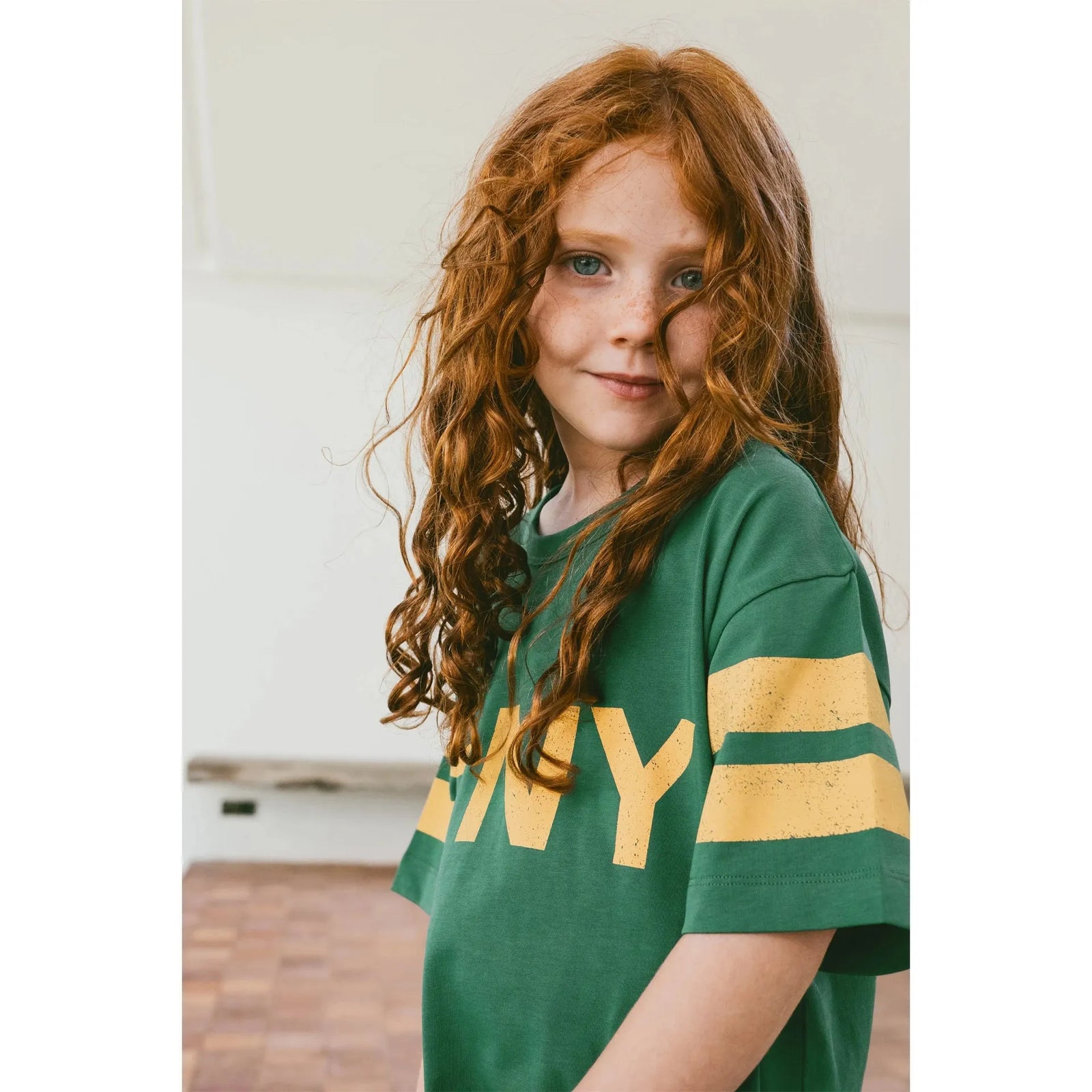 Stripes Logo Tee - Dark Emerald