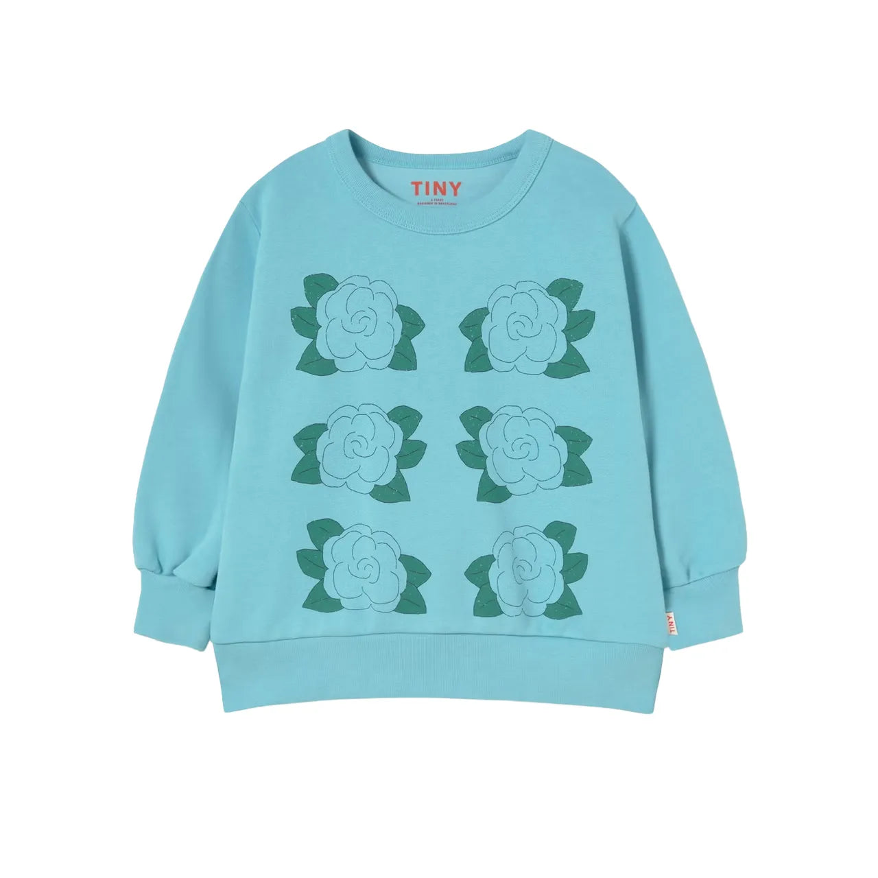 Blue Flowers Graphic Sweatshirt