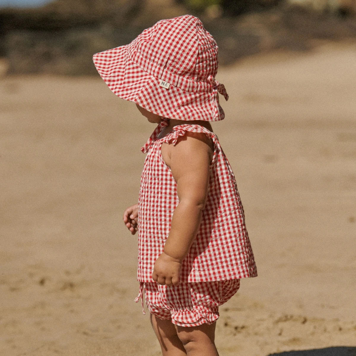 Petal Set Gingham - Red Check