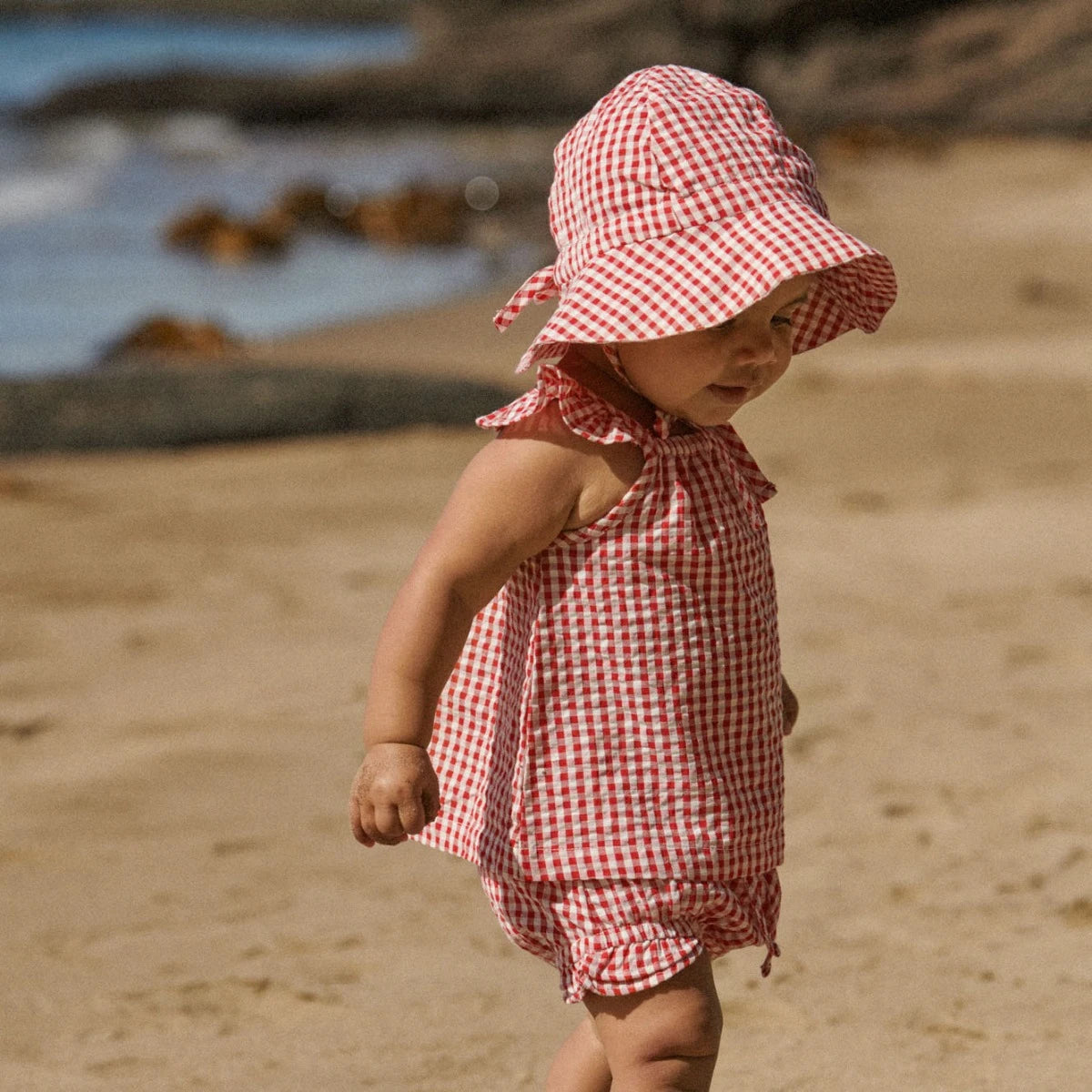 Petal Set Gingham - Red Check