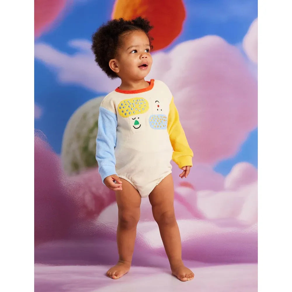 Pocket Patch Terry Long Sleeve Bodysuit