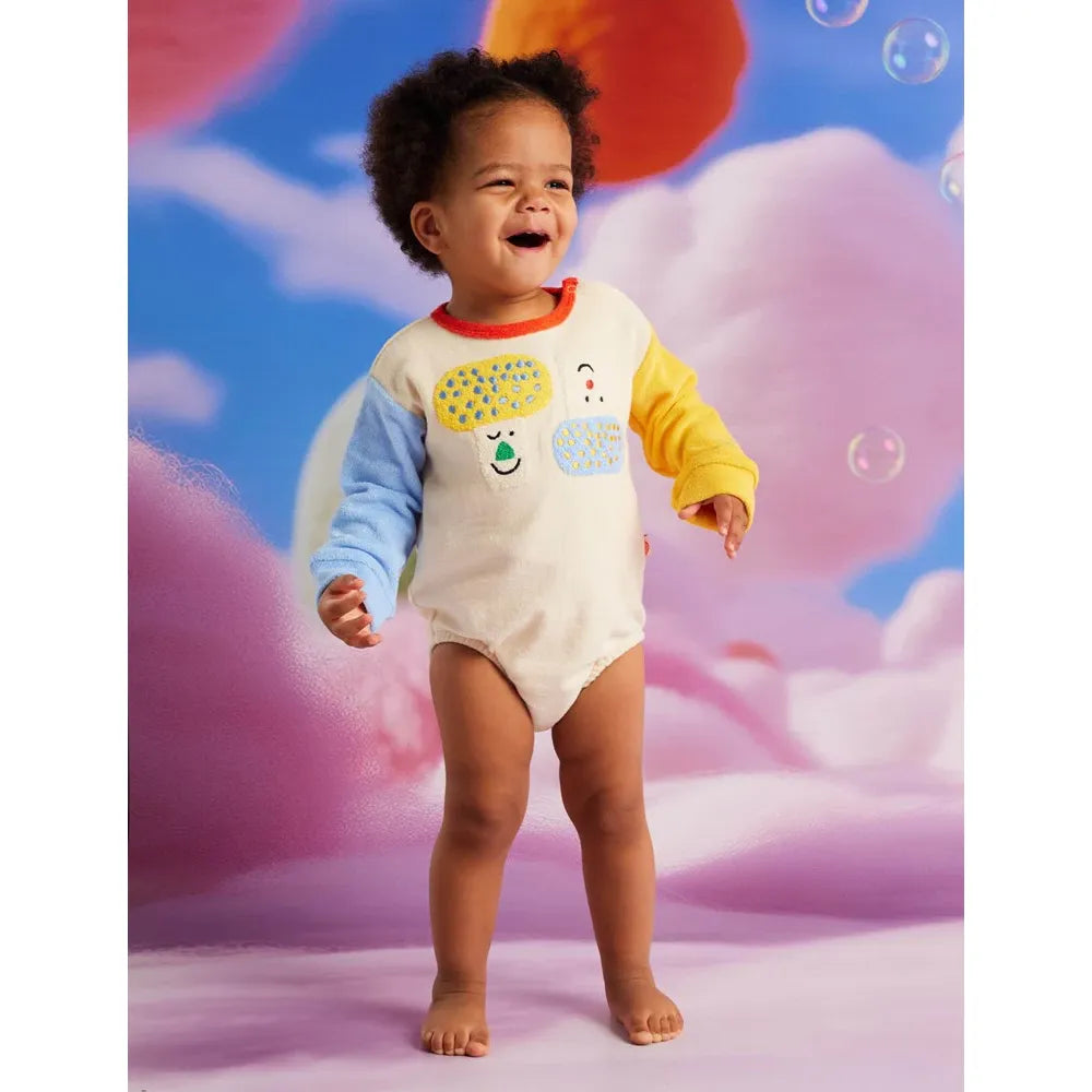 Pocket Patch Terry Long Sleeve Bodysuit