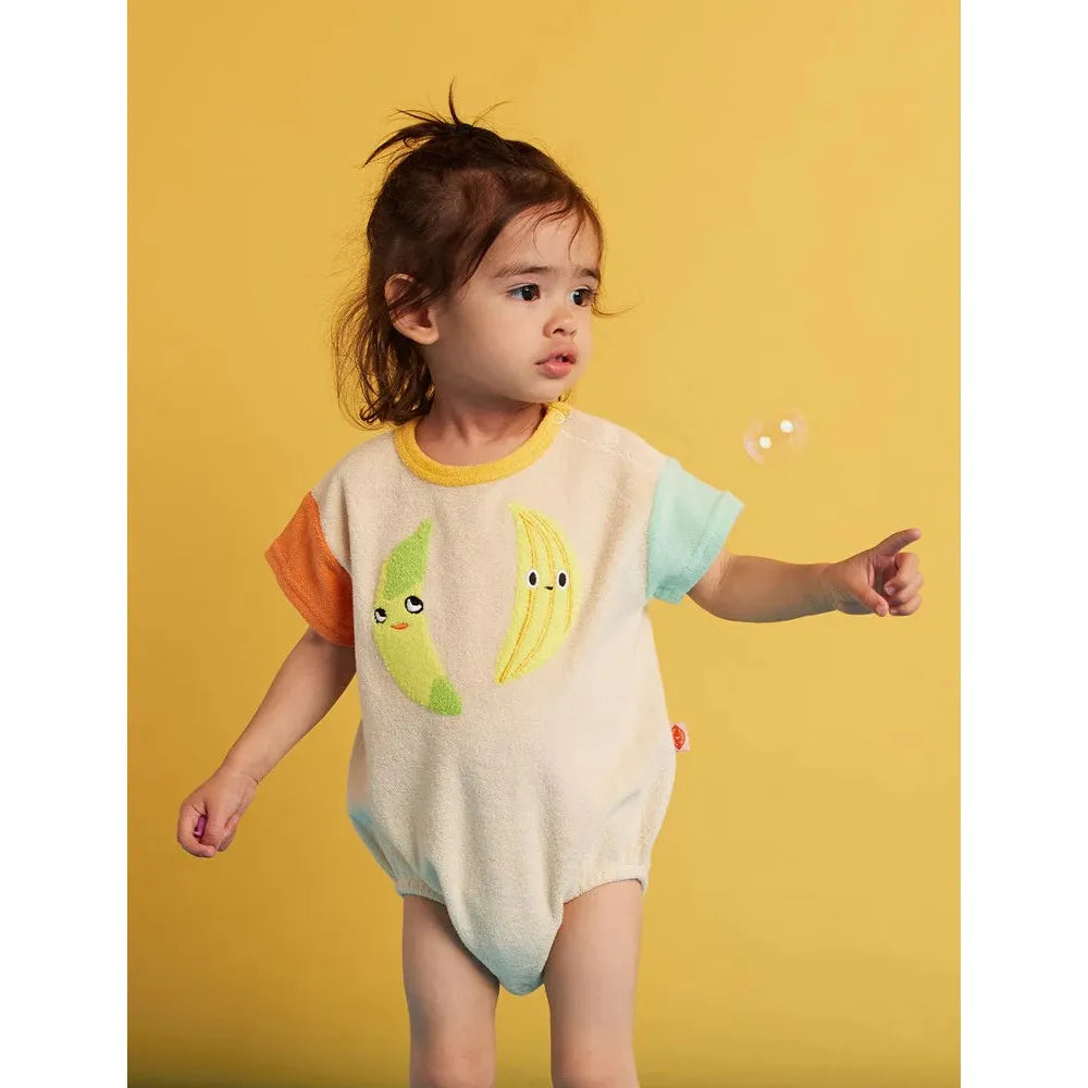 Peel Party Terry Short Sleeve Bodysuit