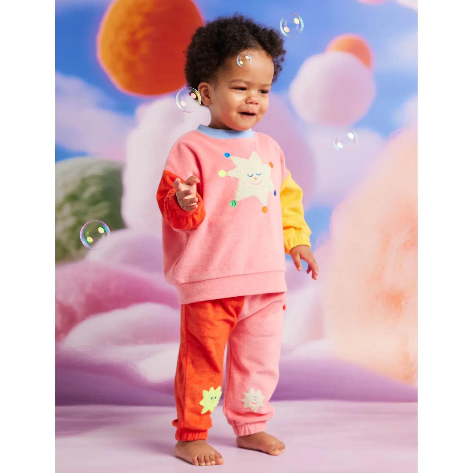 Stars Pink Terry Pants