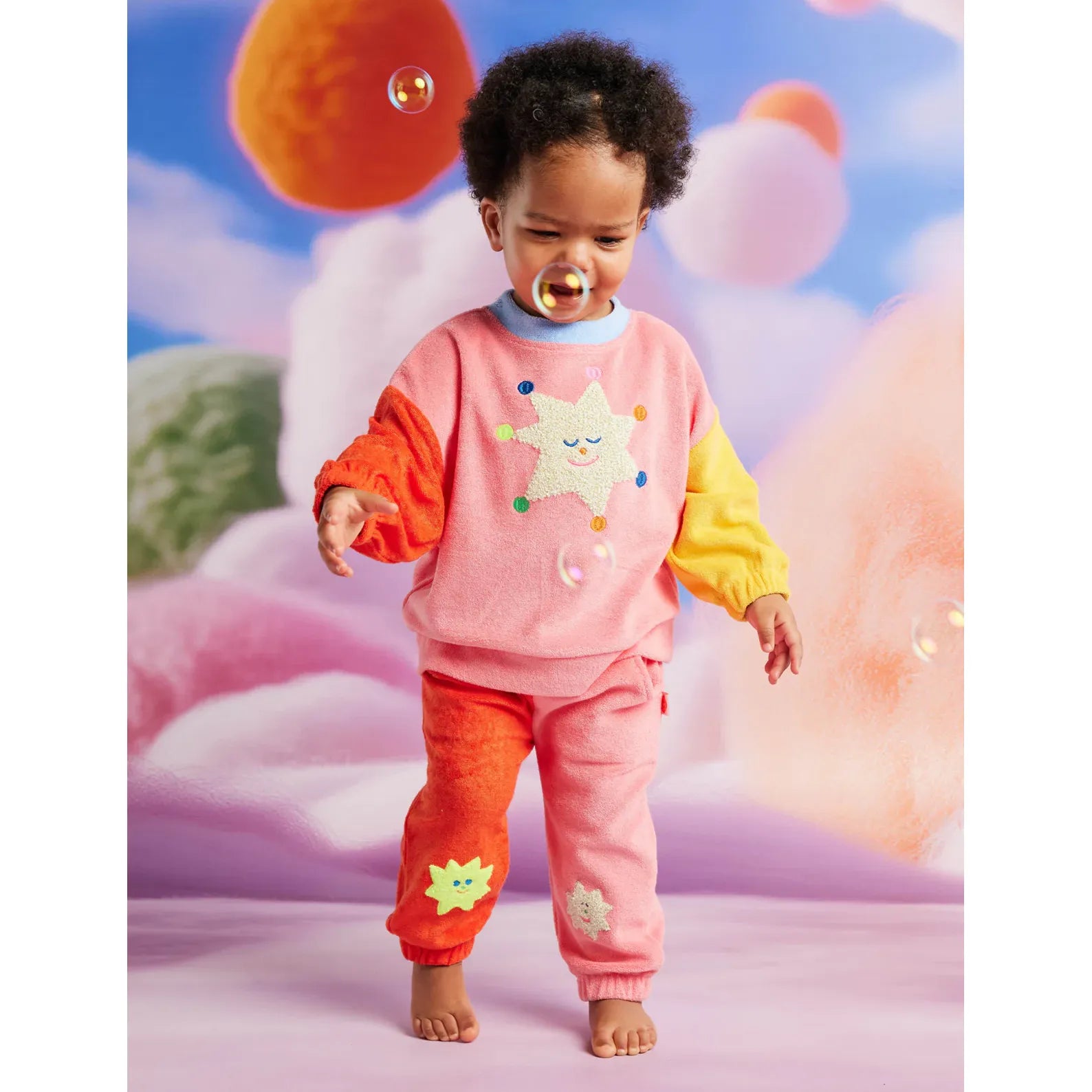 Stars Pink Terry Pants