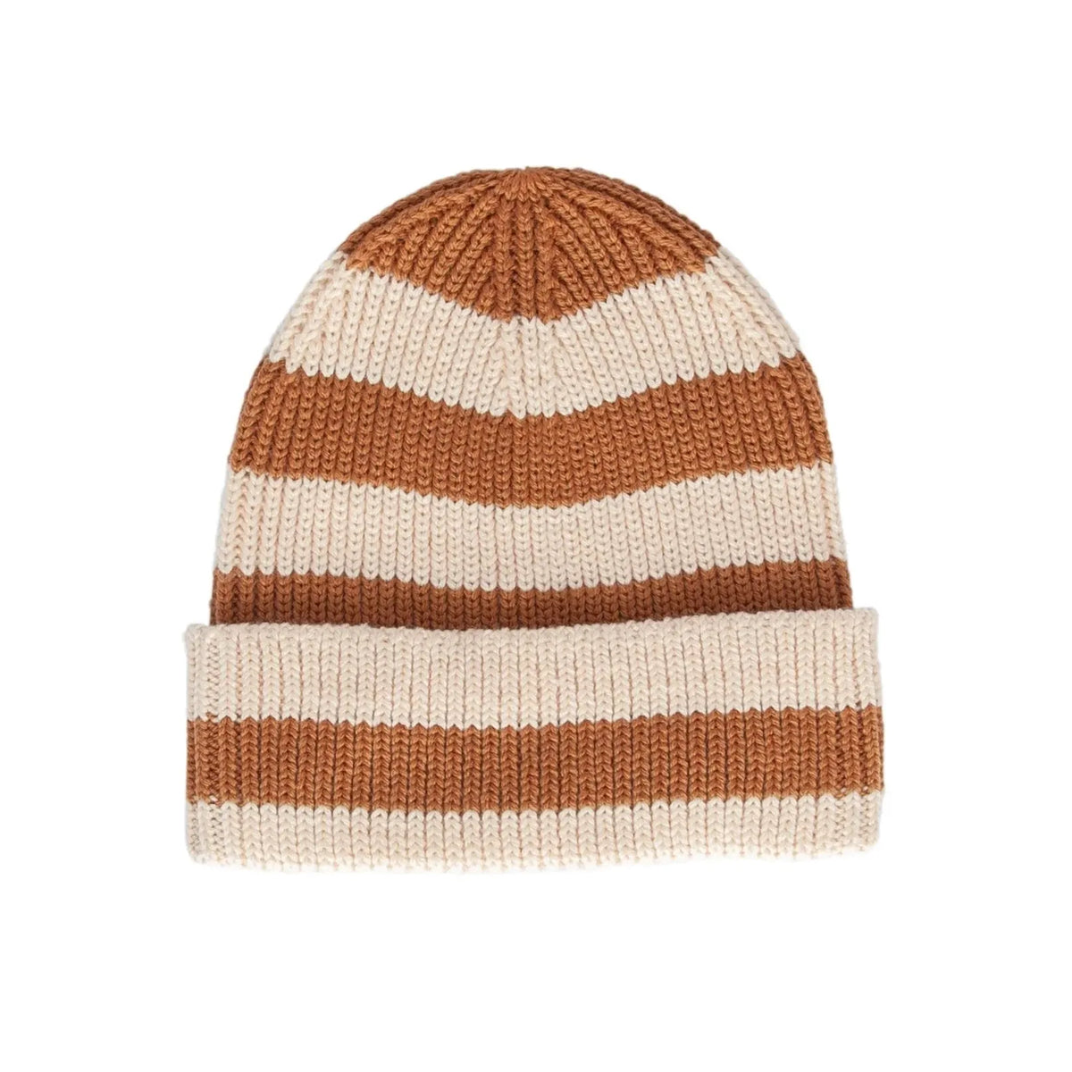 Tokyo Merino Beanie Caramel Stripe