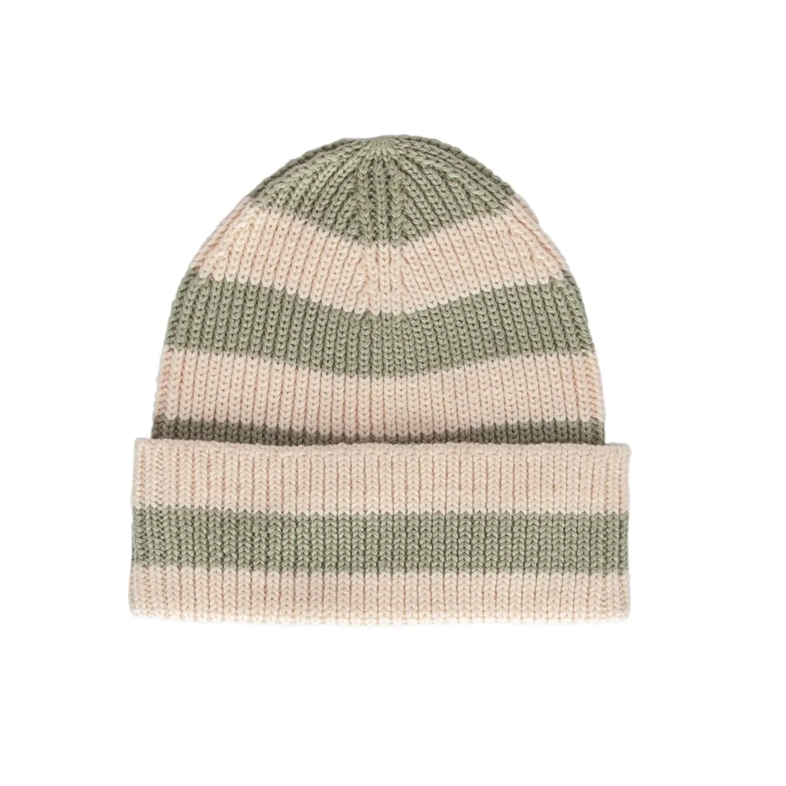 Tokyo Merino Beanie Sage Stripe
