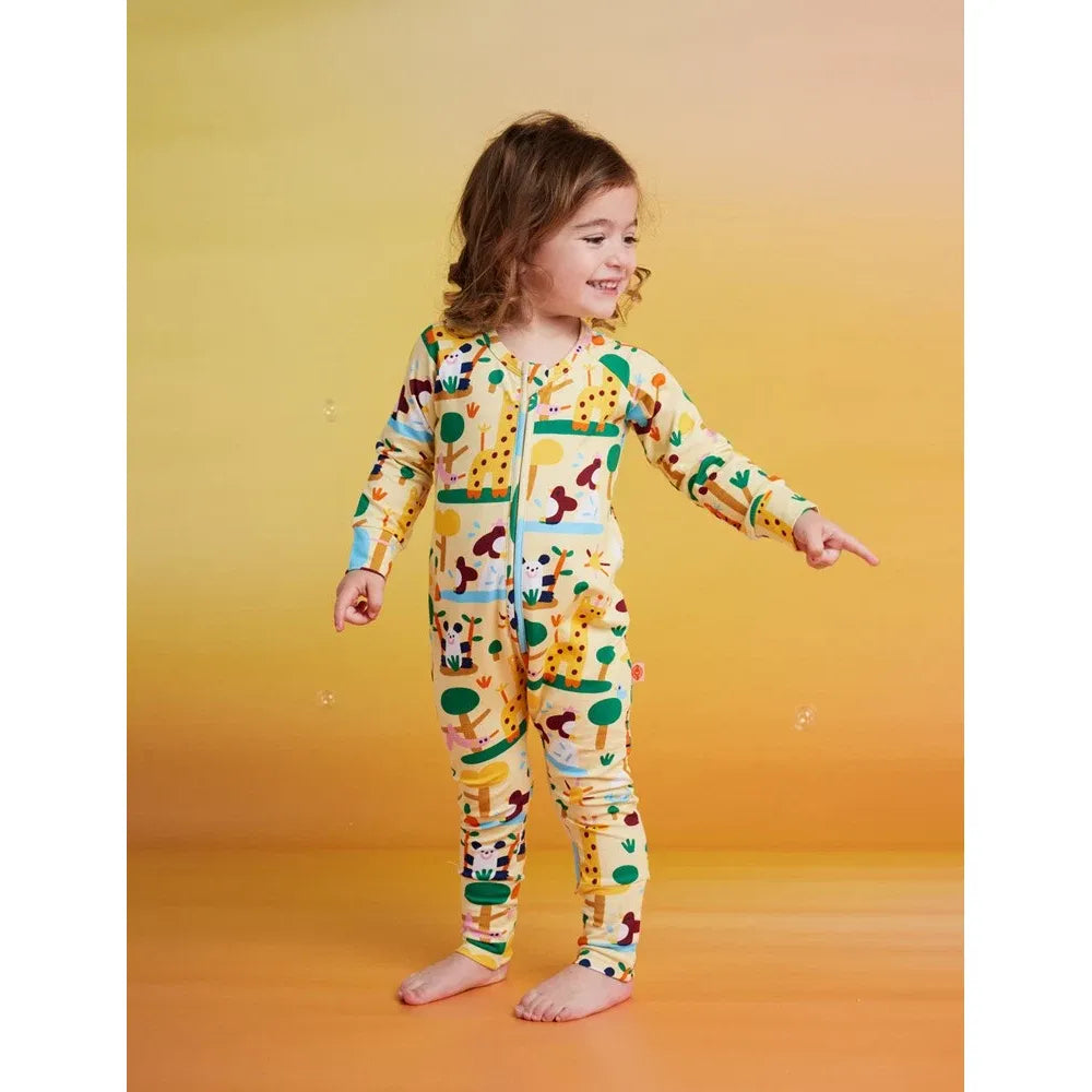 Long Sleeve Romper - Zoo Crew