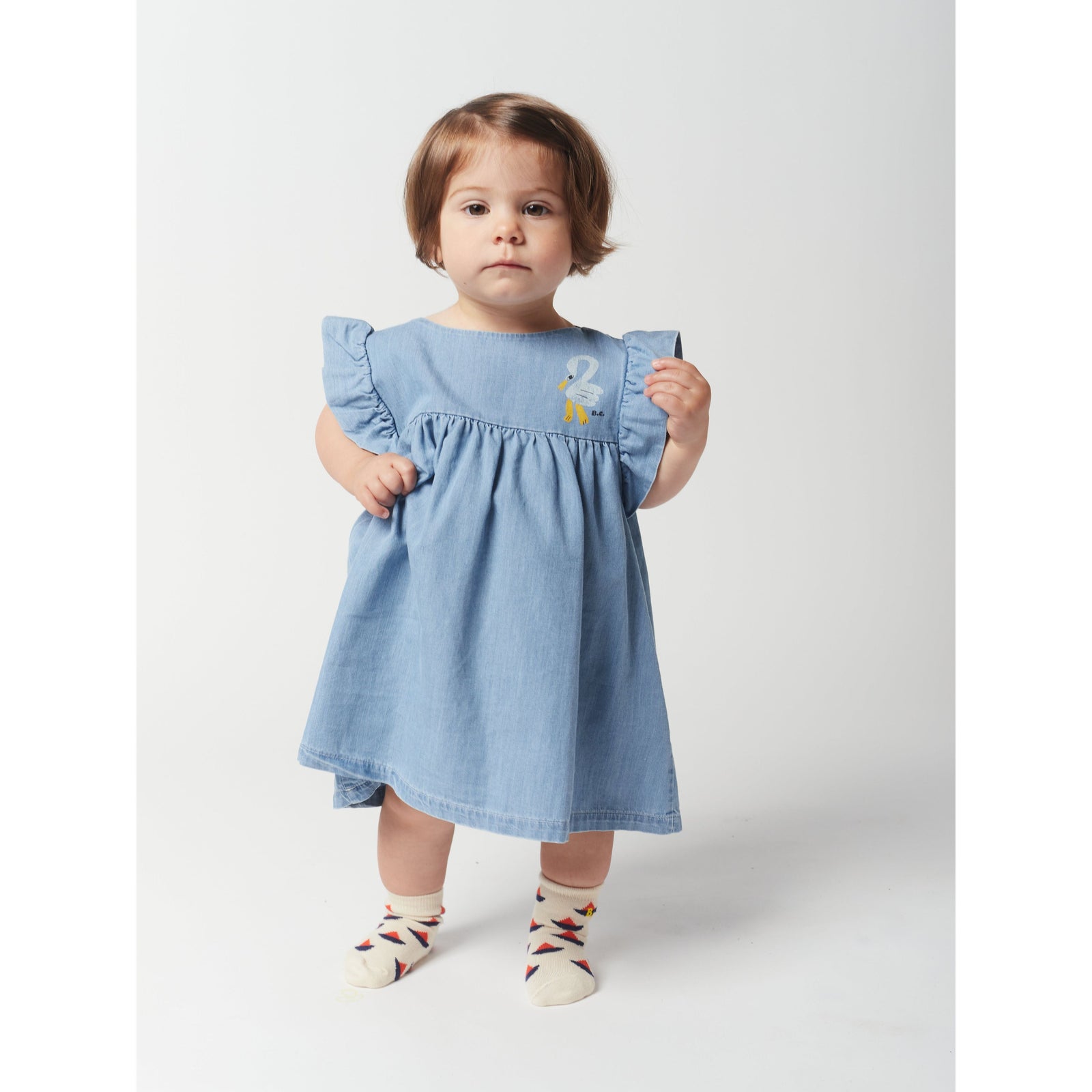 Pelican Ruffle Woven Dress