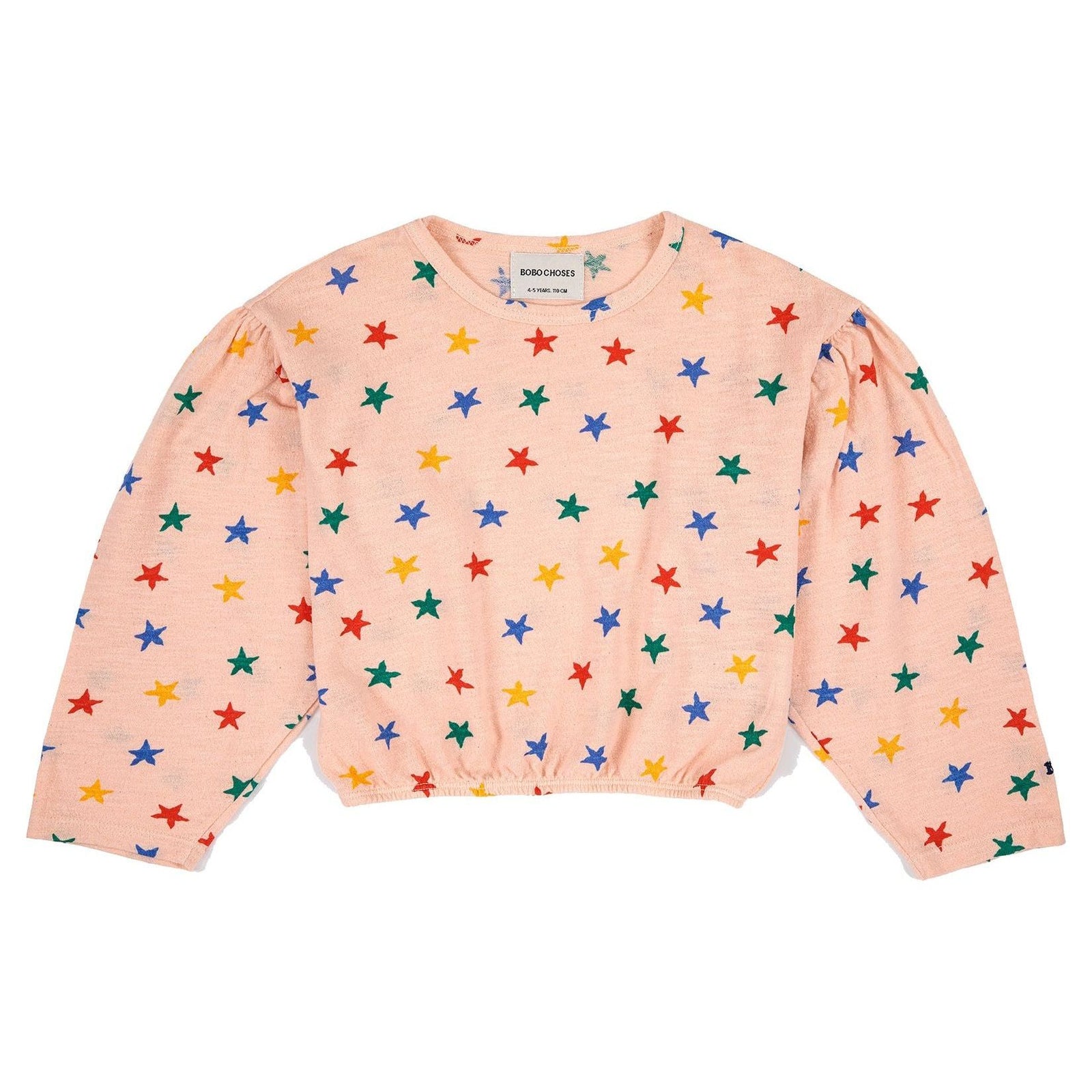 Multicolor Stars All Over Long Sleeve T-Shirt