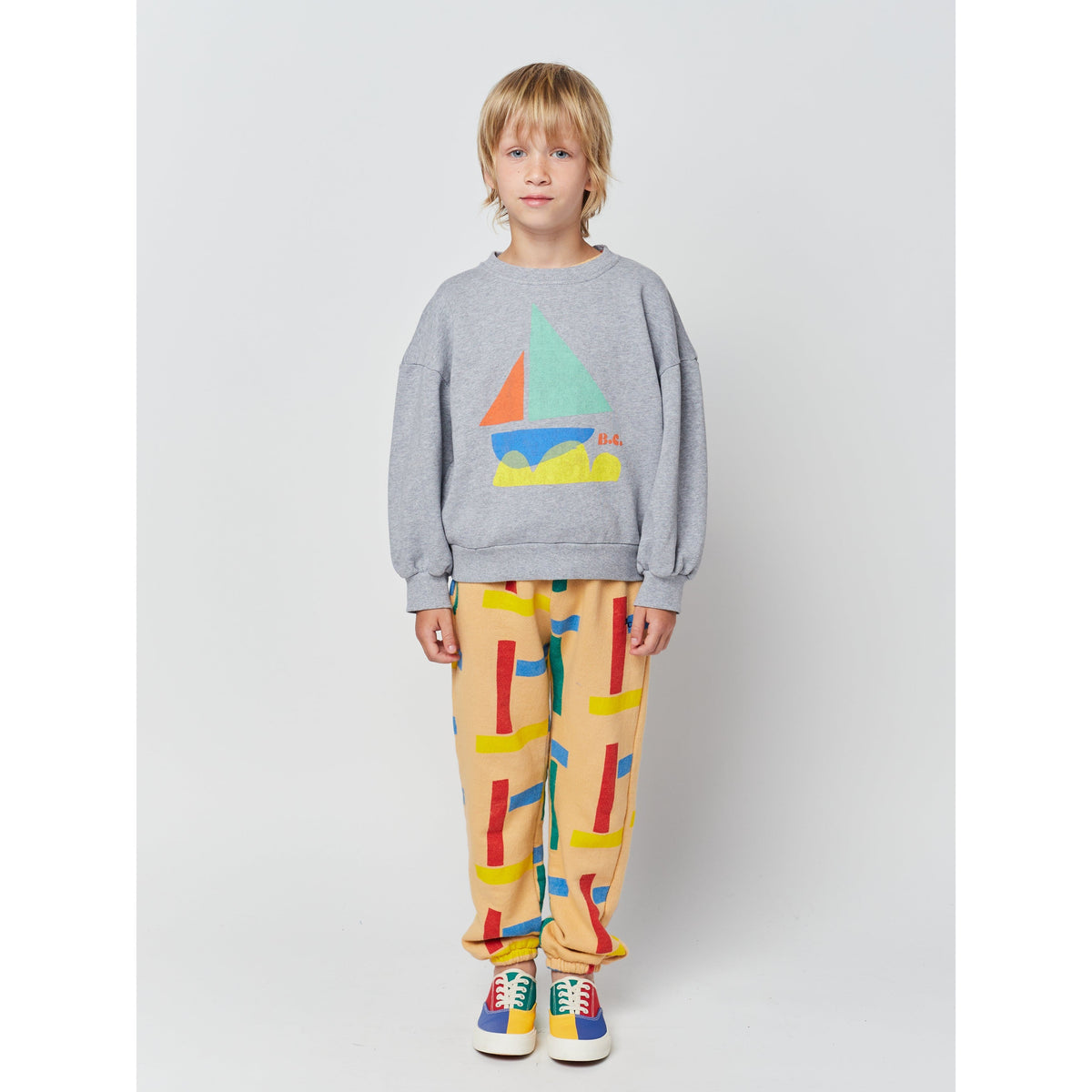 Multicolor Sail Boat Sweatshirt