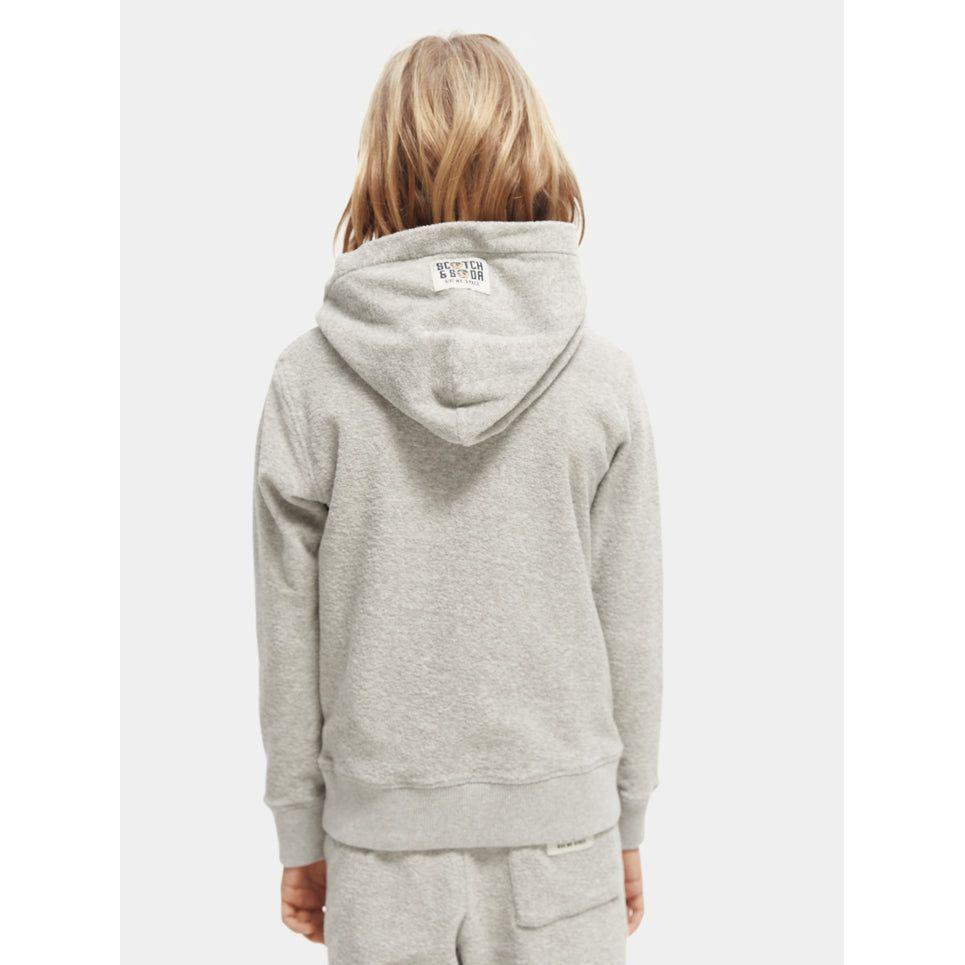 Towelling Hoodie - Grey Melange