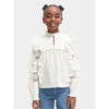 Broderie Anglaise Cotton Ruffled Top