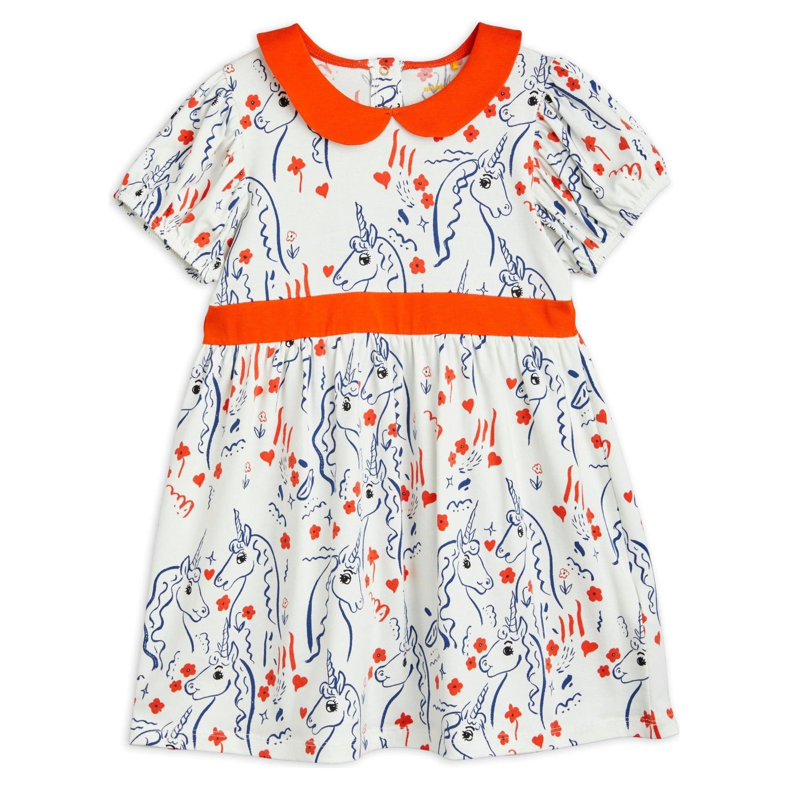 Scottish Unicorns Aop Ss Dress - White